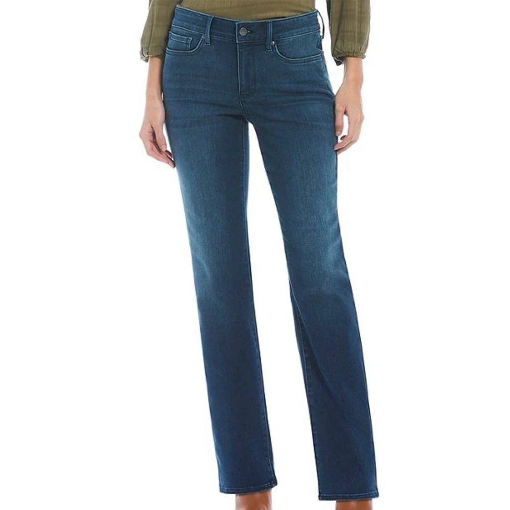 NYDJ black jean straight leg trousers size 8